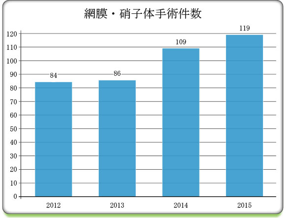 網膜・硝子体日帰り手術の実績件数